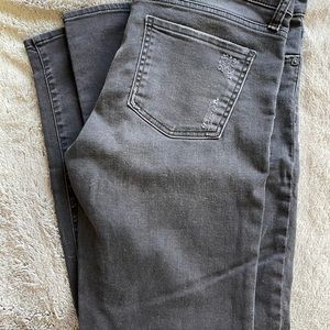 Light black ripped boyfriend fit jeans